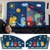 Magnetic Car Side Window Sunshade Curtains Sun Shade Adjustable Animal Pattern Blinds Cover Car Styling Auto Windows Sun V isor