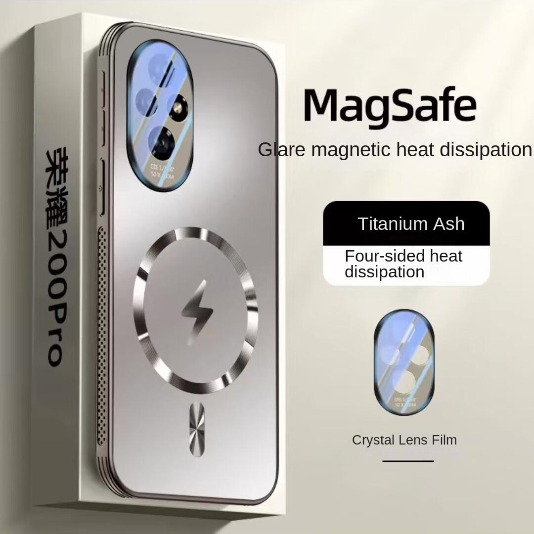 

Новый матовый противоударный чехол-накладка с полной защитой задней панели с магнитной адсорбцией и теплоотводом для Huawei Honor 200 100 pro Honor 200Pro