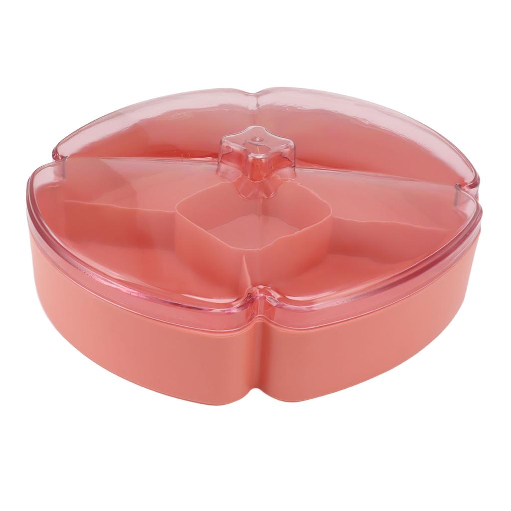 Snack Serviertablett Rund Kunststoff Obst Nuss und Süßigkeiten Fachplatte mit 5 Fächern für