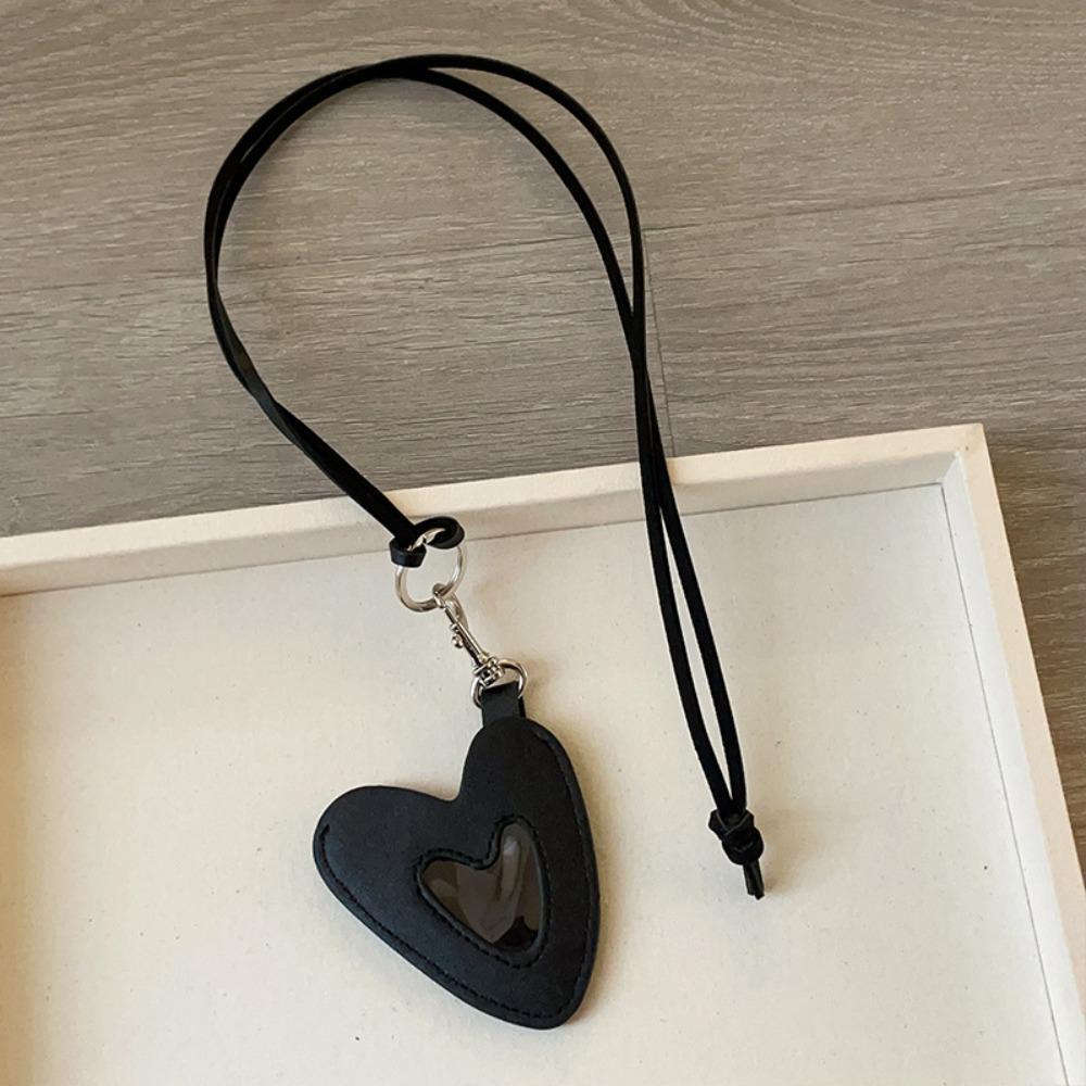 

Lanyard Long Heart Necklace Cat Purse Sweater Chain Pendant Fashion Pu Leather Necklace Women Style 6