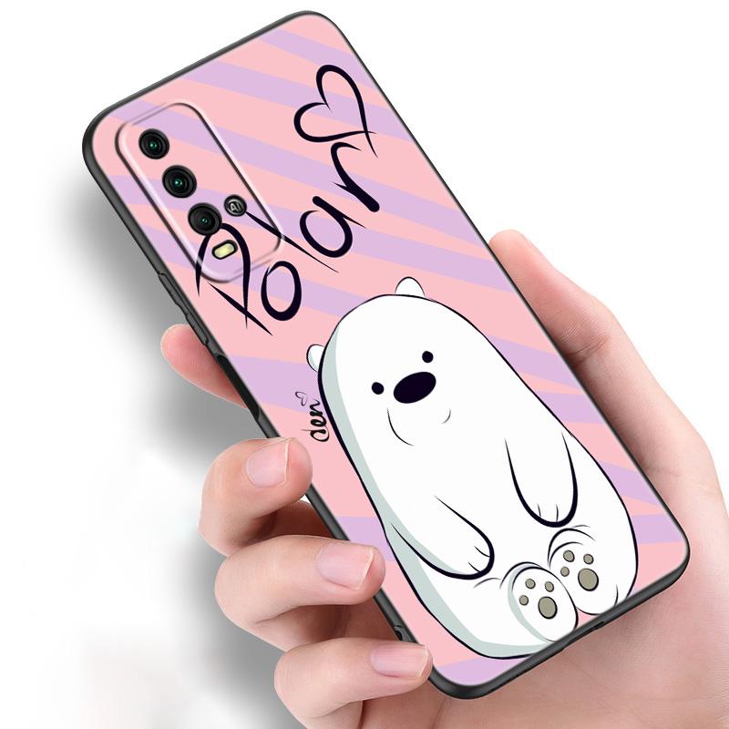 

Милый медведь панда животное силиконовый чехол для телефона Xiaomi Redmi Note 11 10 9 8 Pro 11T 10T 10S 9S 8T 9 9A 9C 9T черный мягкий чехол Redmi Note 11 Pro