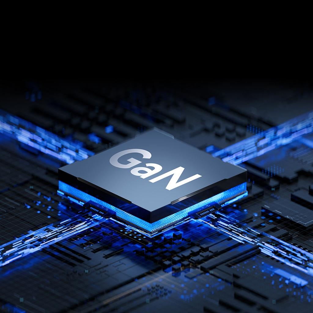 Ładowarka sieciowa GaN USB-A USB-C z kablem USB-C 65W - biała