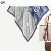 Retro Four-Grid Silk Cashew Women's Scarf: Versatile Neck or Shirt Accessory