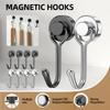 Swivel Heavy Duty Magnetic Hooks Black Silver Strong Magnetic Hooks for Hanging Cruise Cabins Refrigerator Kitchen Locker
