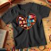 Boys And Girls Heart Bookshelf World Book Day T-Shirts Tee Costume Outfits #WBD