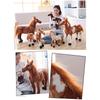3D Simulation Horse Animal Plush Stuffed Doll Kids Toy Room Decor Photo Props