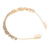 Gold Bridal Crown Fashionable Beautiful Elegant Glittering Wedding Princess Crown for Party