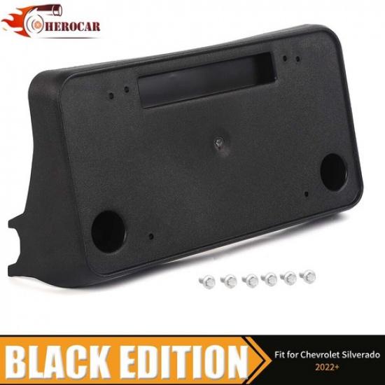 Front Bumper License Plate Bracket Holder Cover For Chevy Silverado ZR2 + US