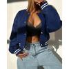 New Women's Faux Leather Jacket, Long Sleeve Biker Style PU Coat Oversize Two Pockets, Winter Fashion Trench Coat for Ladies