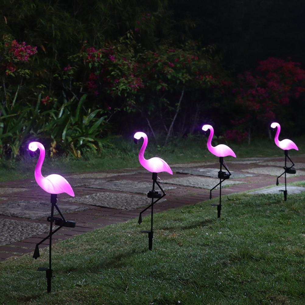 Outdoor Solar Lights Flamingo Garden Led Stake Lamps Energy Saving Landscape Lights for Garden Wedding Yard
