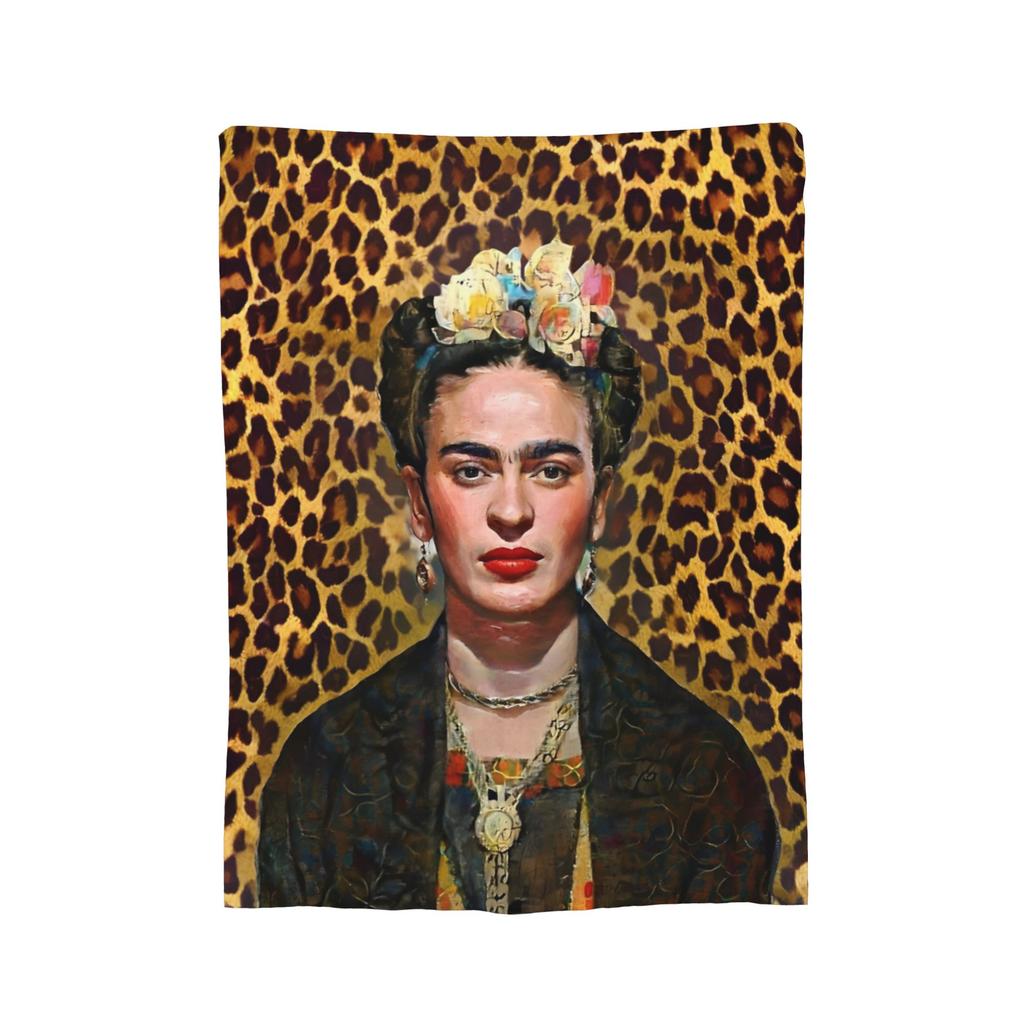 F-Frida K-Kahlo Art Knitted Blanket Paintings Fuzzy Throw Blanket Summer Air Conditioning Printed Soft Warm Bedspreads,