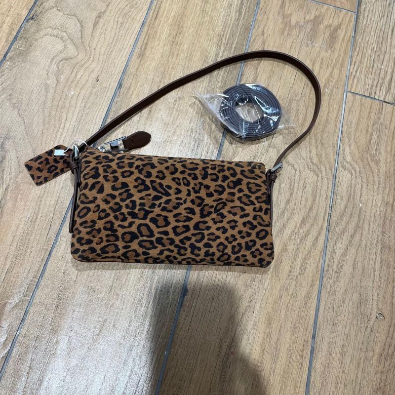 

Leopard Print Small Bag Women Trendy Suede Dumpling Retro Shoulder Crossbody 22x1x13 леопард друку кольору
