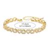 Elegant Copper Heart Bracelet With Zirconia Crystals Minimalist Fashion Jewelry Women Gift