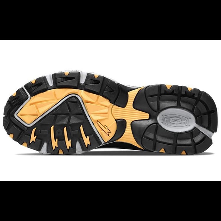 Skechers Stamina Series Trendy Platform Color Block Shock Absorbing Low Top Dad Shoes For Men Black 51286-BKGY