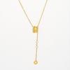 Women's Slim Titanium Steel Necklace - Luxury Inlaid Clavicle Chain