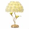 Floral Table Lamp with Base Warm Light for Women, Girls, Bedroom, Living