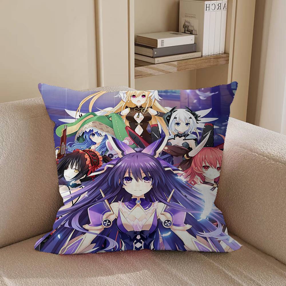 

Anime D-DATE-A-LIVES Cushion Cover Pillow Cover Decor Pillowcase Printed Cushion Case For Couch 16x16Inch
