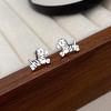Cute Little Zebra Stud Earrings In Pure Silver 999 - Playful and Exquisite Chinese Design
