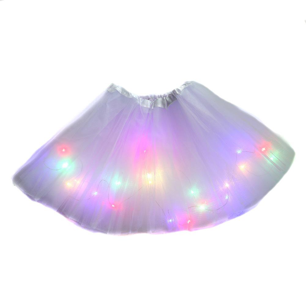 European & American Adult LED Luminous Tutu Skirt - Light-Up Mesh Half-Body Design