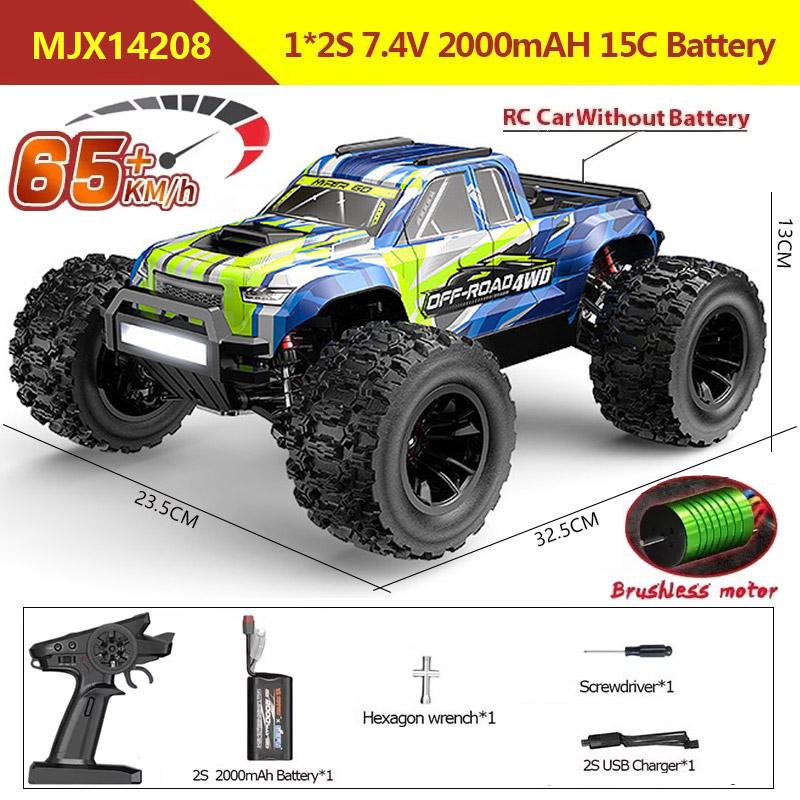 

MJX Hyper Go 14207 14208 1/14 4WD Радиоуправляемая машина 75 км/ч ИЛИ 65 км/ч Бесколлекторная RC Гоночная машина Машины с дистанционным управлением Внедорожник Грузовик Игрушки