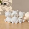 Sturdy Cat Shelf Decor Three Wise Cats Figurines, 3D Printed Minimalist Statue for Desk Lover Gifts Decor, Ancient Wisdom Ornament Home Office,