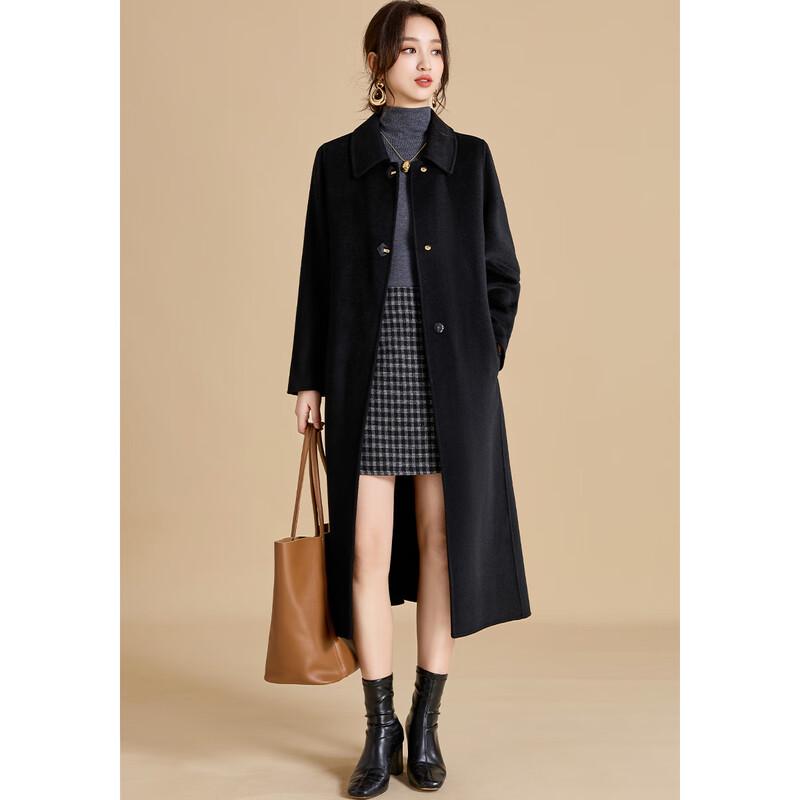 Kebeier Women's Minimalist Double-Faced Sheep Wool Coat