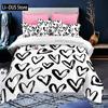 Custom Name Love Heart Valentine's Day 3D Duvet Cover Bedding Set Comforter Linen Pillowcases Wedding Decor Twin King Queen