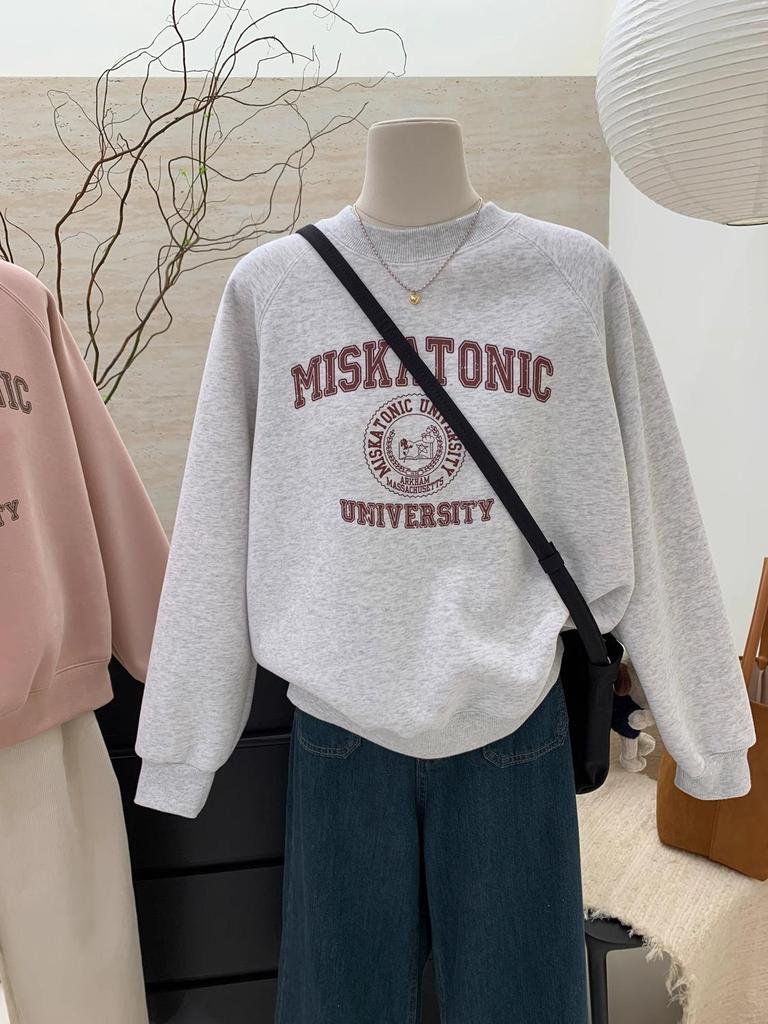 Women's Crew Neck Sweatshirt - Stylish for Spring & Autumn 2025, Perfect As an Autumn/Winter Layer, Long-Sleeve Design