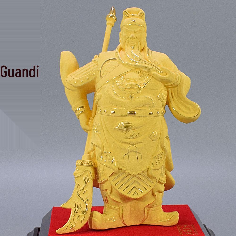 Guan Gong Wealth Attraction Statue: Guan Yu Home Worship Ornament, Perfect for Shop Openings and Gifts H279
