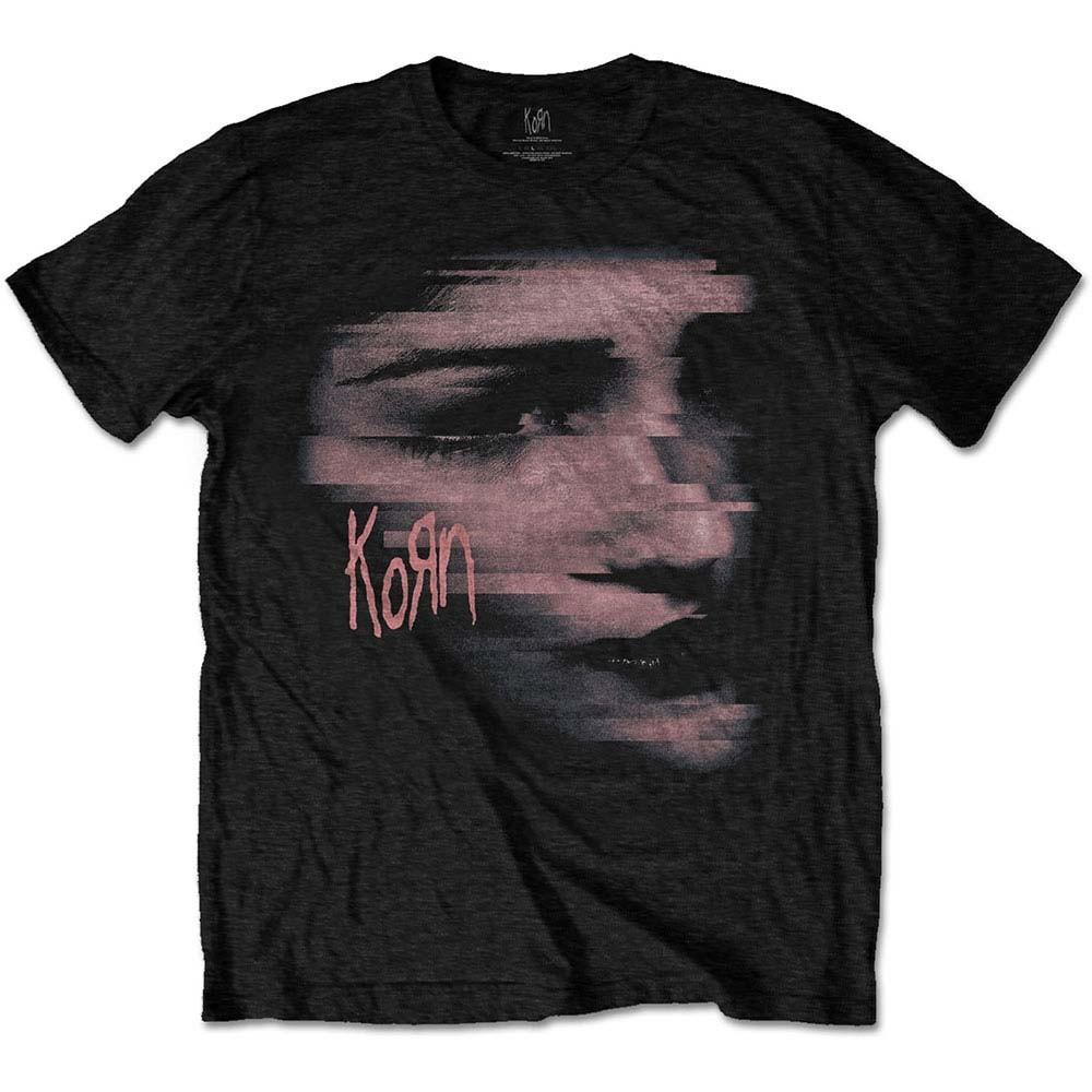 Men s Korn Chopped Face Slim Fit T-shirt XX-Large Black S