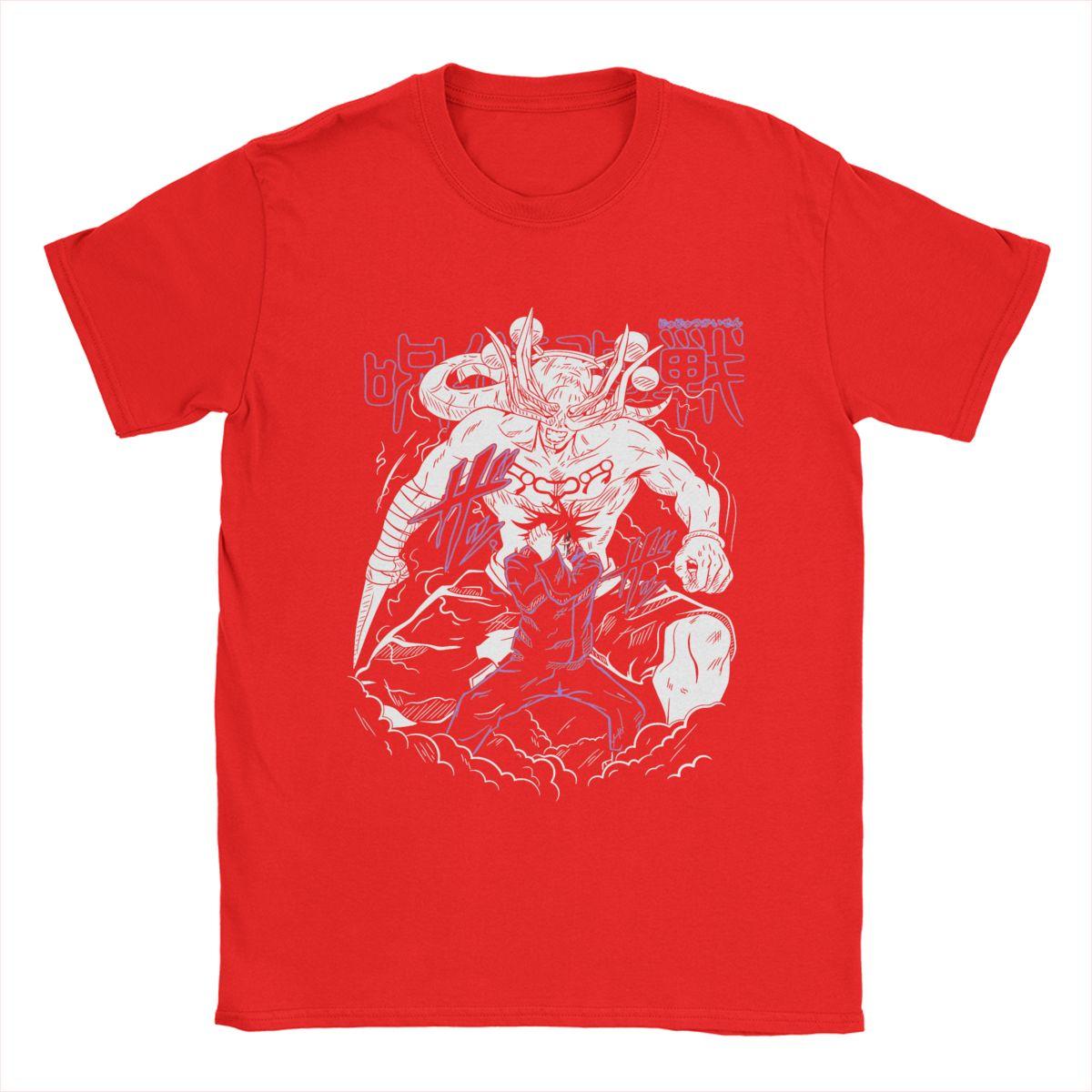 

JJK Аніме Проклятий Чаклун Махорага Чоловічі Футболки Оригінальна Футболка з Коротким Рукавом та Круглим Вирізом Чиста Бавовна Подарунок Топи M