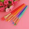 6 Pcs Paint Brush Set, Colorful Nylon Hair Paints Artist Pinteboises with Plastic Handle for Body Rock