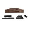 Acoustic Guitar Bridge Guitar Saddles Nut Slotted Bridge Pins Rosewood 6 String Folk Guitar Bridge Replacement Part