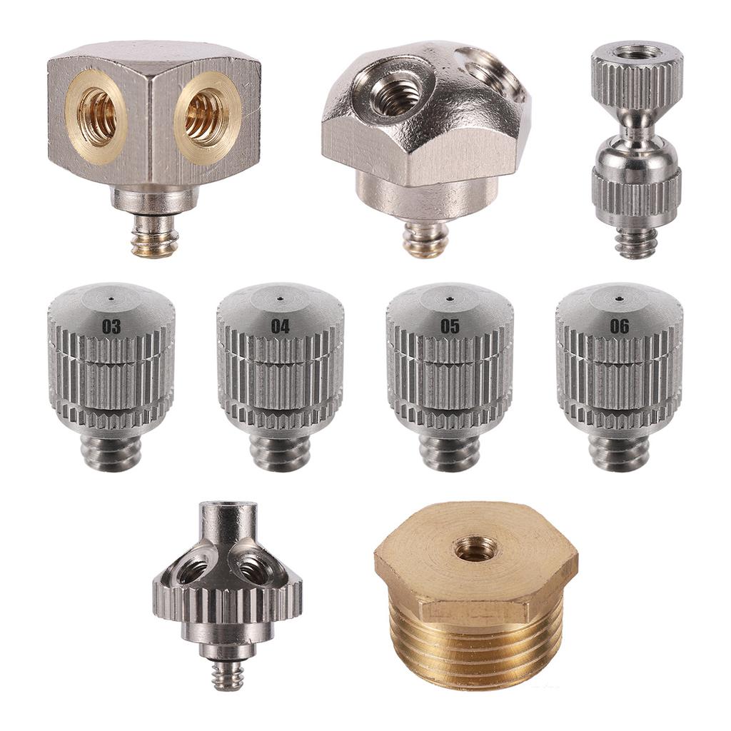 Low Pressure Misting Nozzle 3/4/5-Sites Atomizing Cooling Sprinkler 0.3/0.4/0.5/0.6mm Garden Irrigation Fogging Cooling Sprayer