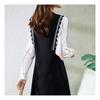 Navava Women Colorblock Round Neck Long Sleeve Dress No722