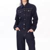 Giacca in Lyocell Denim da Donna LEIYU: Autunno 2025 Vestibilità Slim con Vita Stretta