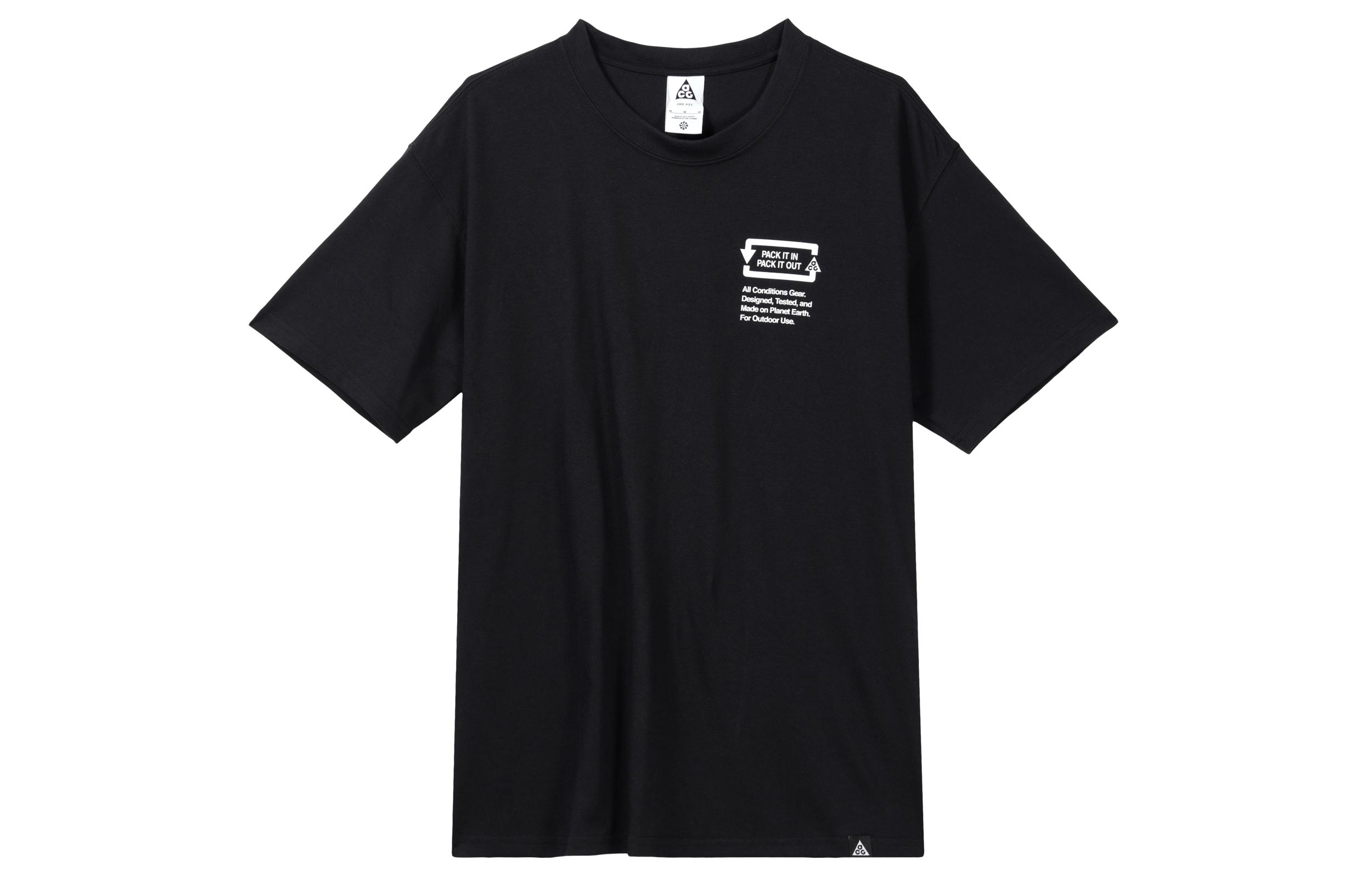 

Nike T Shirts Men s Black Crew Neck Moderate Straight Fit FV3491-010 L