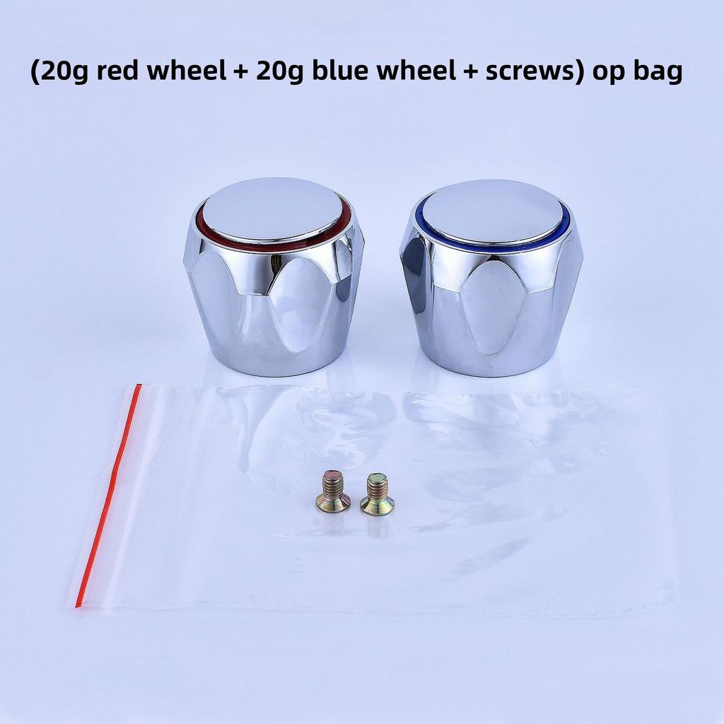 1pcs/2pcs Hot & Cold Tap Top Head Faucet Cover Chrome Plated Replacement Set Kitchen Bathroom Faucets Handle Plastic