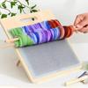 1Set Wool Blending Board Carding Brush Set with 2 Wooden Sticks Fiber Blending Board for Mix Color Fiber DIY Projects