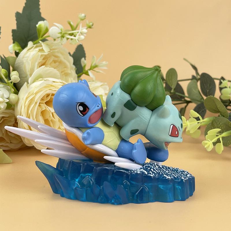 Pokémon Pikachu, Bulbasaur, Squirtle Action Figures: Desktop Ornaments