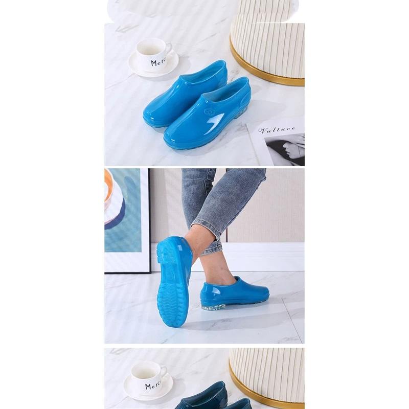 Ladies' Fashionable Outdoor Anti Slip Low Top Rain Boots And Rubber Shoes