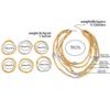 SHIXIN Punk Creative MultiLayer Hand-Woven Necklace Bracelet Set Women Gold Silver Color Stacking CCB Beads Chain Trendy Jewelry