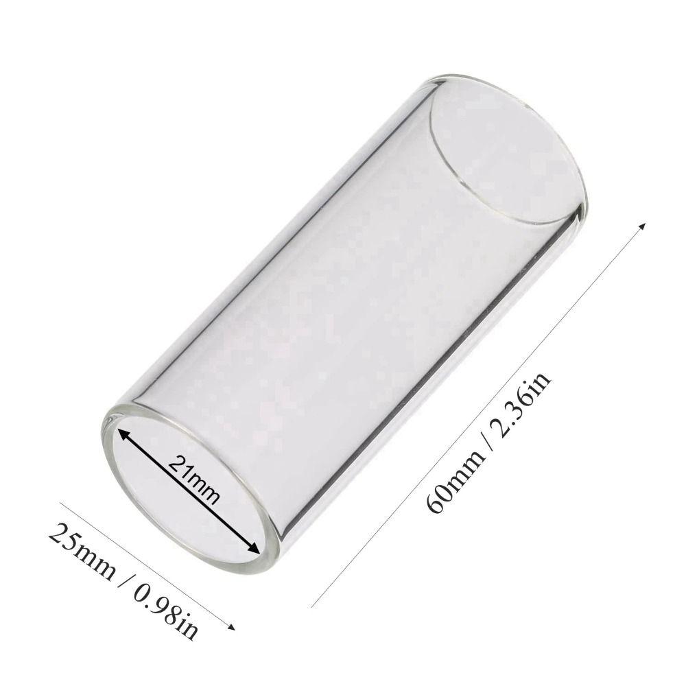 2Pcs Stainless Steel Guitar Slide Bar Set Glass Guitar Finger Sliders Guitar Pick Tube Guitarist