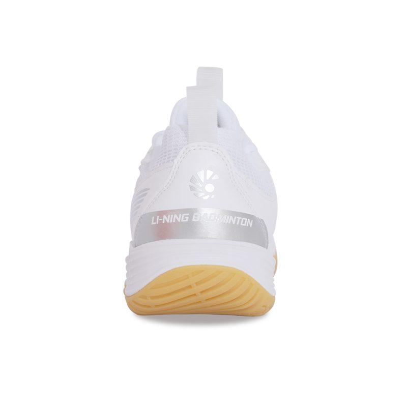 Li Ning Ace V Cushioning Slip Resistant Abrasion Resistant Breathable Mid Top Badminton Shoes Unisex White AYTT001-5