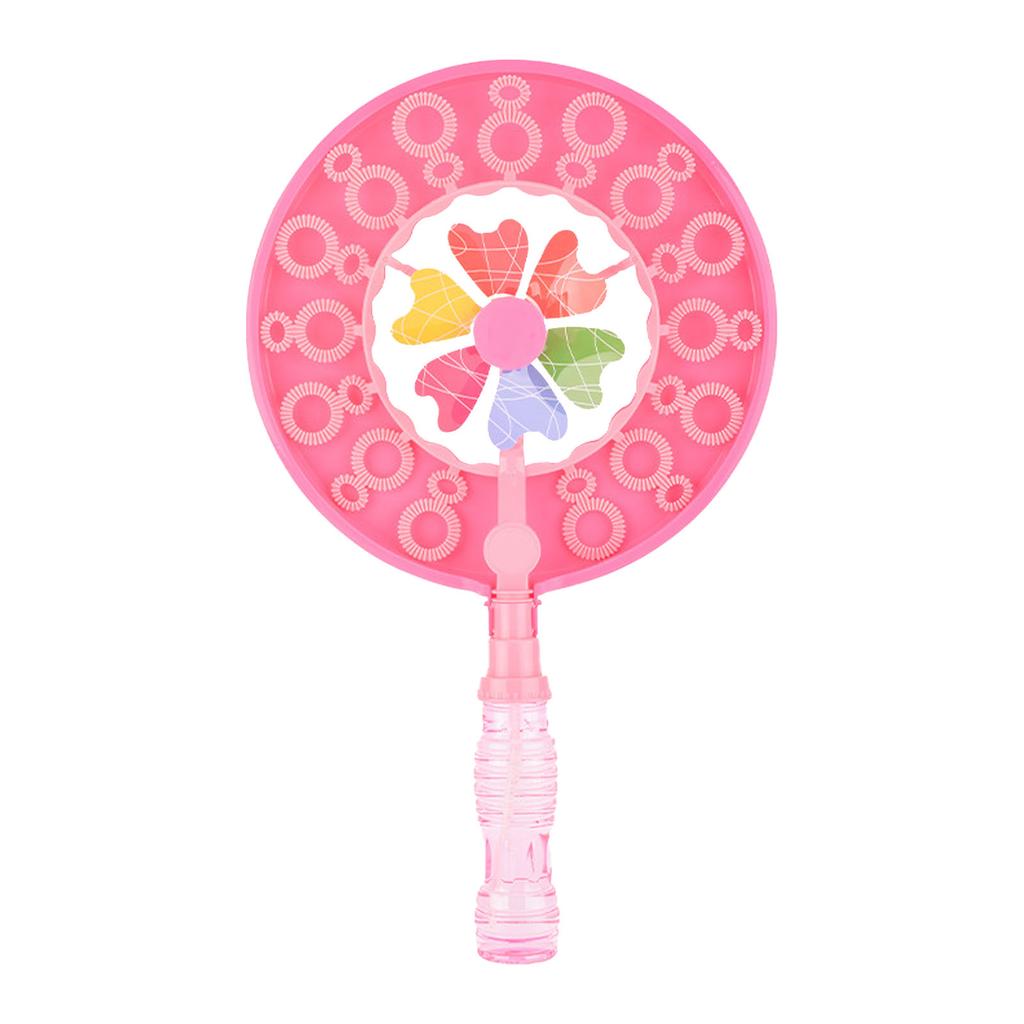 Windmühle Seifenblasenstab Abnehmbar Mehrloch Kinder Windrad Seifenblasenmaschine für Reise Outdoor Rosa