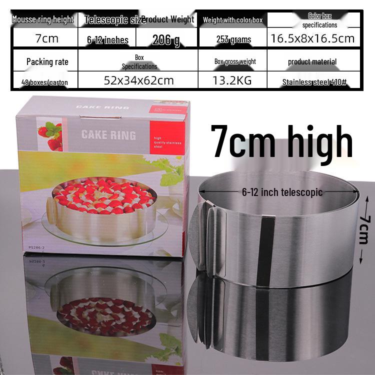 Stainless Steel Mousse & Cookie Cutter Set - Round Cake, Chocolate, DIY Baking Tool