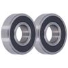 2Pcs Deep Grooves Ball Bearings Rubber Sealed Bearing for Relatively Stable Linear Motion Equipment