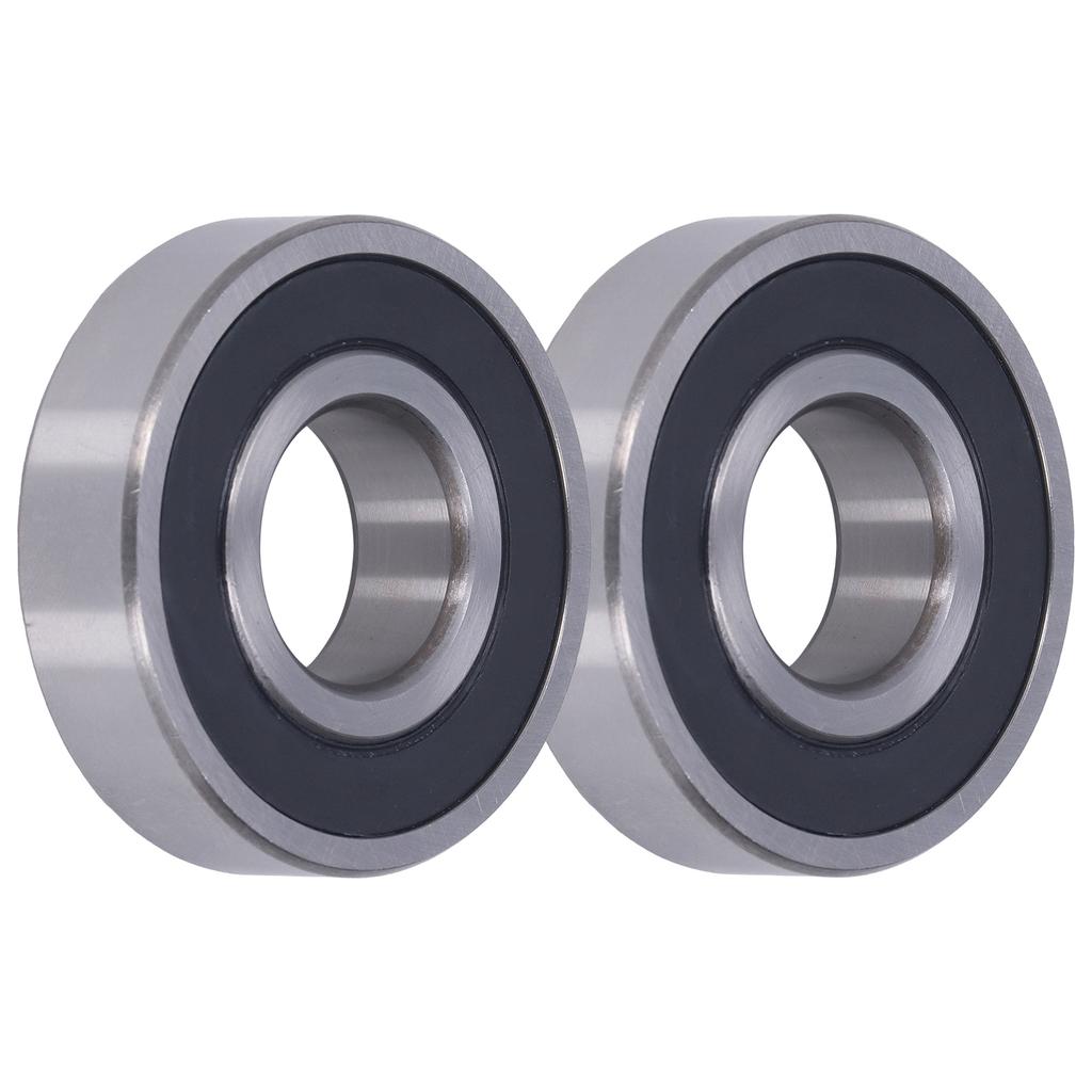 2Pcs Deep Grooves Ball Bearings Rubber Sealed Bearing for Relatively Stable Linear Motion Equipment