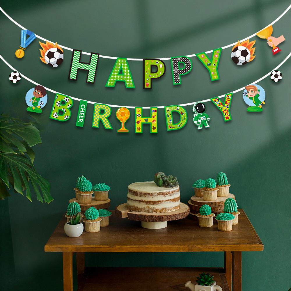 Soccer-Themed Birthday Party Banner - for Indoor/Outdoor Celebrations, for Sports-Themed Events, Soccer Birthday Decorations