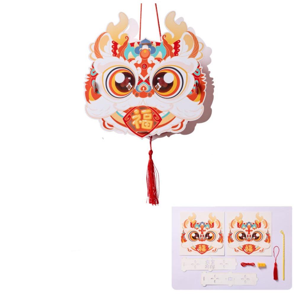 Projectable Projection Lantern Handheld Dragons Head Lanterns  Mid-Autumn Festival